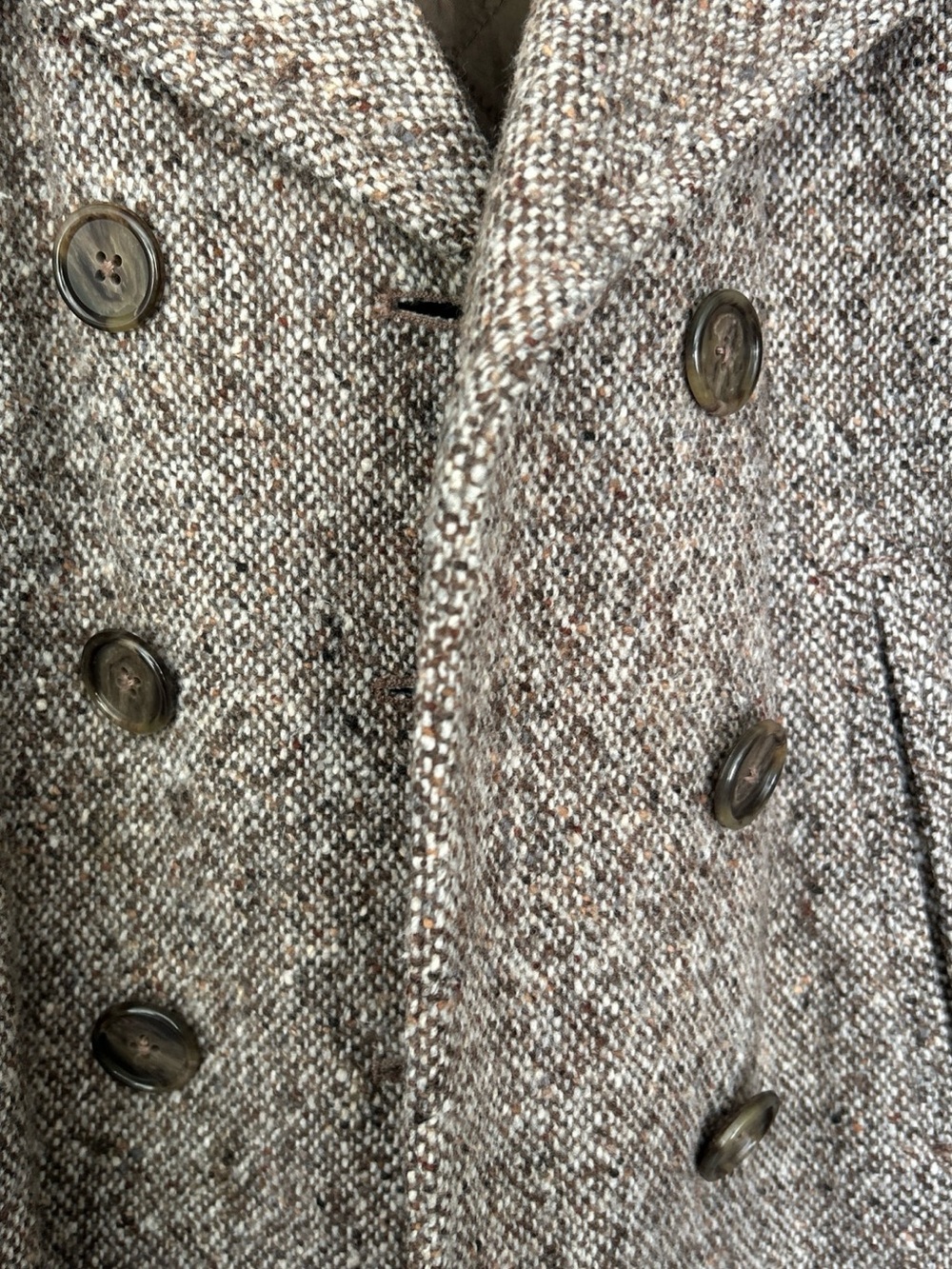 J. Crew Brown Tweed Double-Breasted Pea Coat - Picture 3 of 8